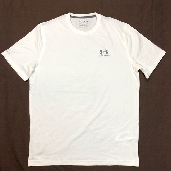 Under Armour Shirts Mens White Under Armour Short Sleeve Tee Size M